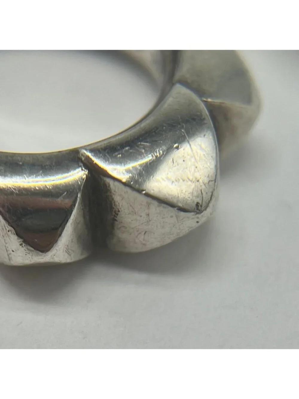 Chrome Hearts Waxed Punk Ring Silver